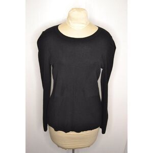Banana Republic Women's Large Black Long Sleeve Tight Knit Sweater